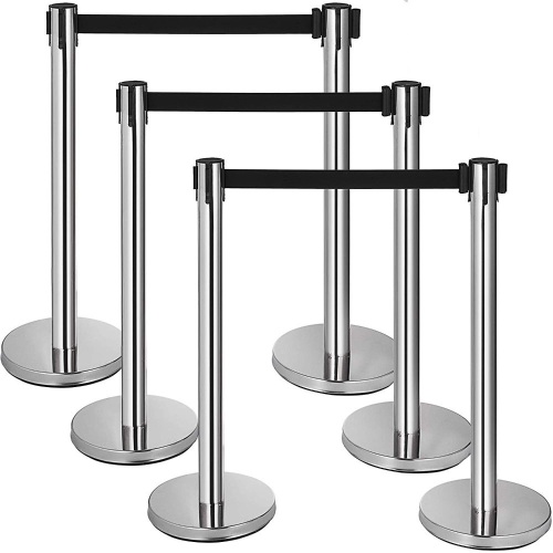 VEVOR 6Pcs Crowd Control Barrier Stanchion Posts - Appears New  - Lot 343