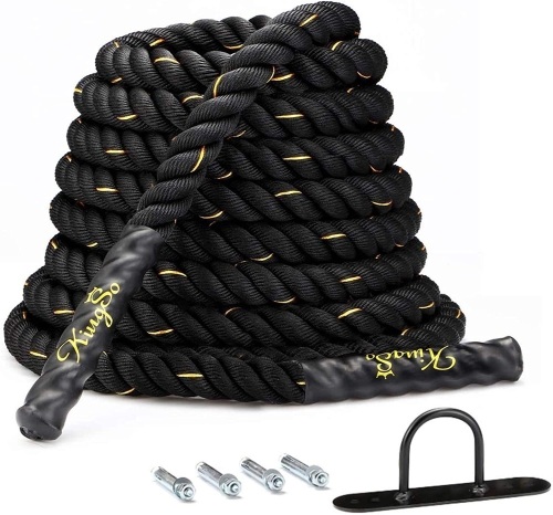 KINGSO Battle Rope 1.5" Heavy Exercise Training Rope 30' - Appears New  - Lot 834