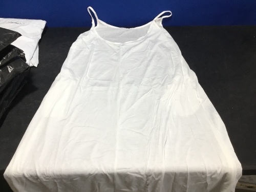 Lot of (14) White Spaghetti Strap Dresses, XXL - Appear New - Lot 851