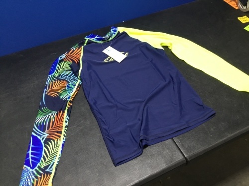 Lot of (11) SBART Rash Guard Nylon Long Sleeve Swim Shirts, XL - Appear New - Lot 867