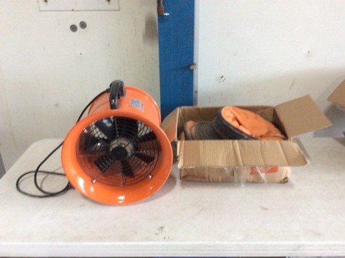 Utility Blower Fan Portable Ventilator with Duct Hose - E-Comm Return, Tested/Works - Lot 401