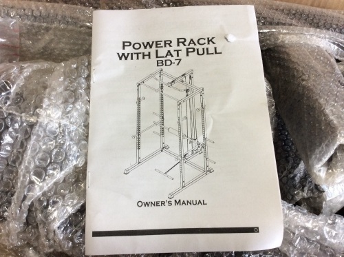 Power Rack with Lat Pull - Unknown Condition - Lot 509