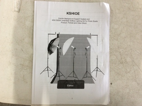 Photography Background Studio Backdrop Softbox Umbrella Continuous Lighting Kit - Unknown Condition - Lot 440