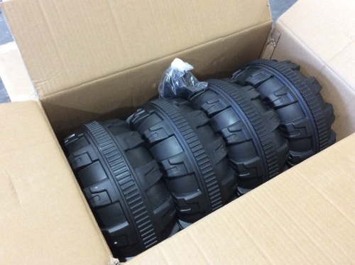 Lot of (6) Cases Kids Club Ride on Car Tires, Car Not Included - Appear New - Lot 444