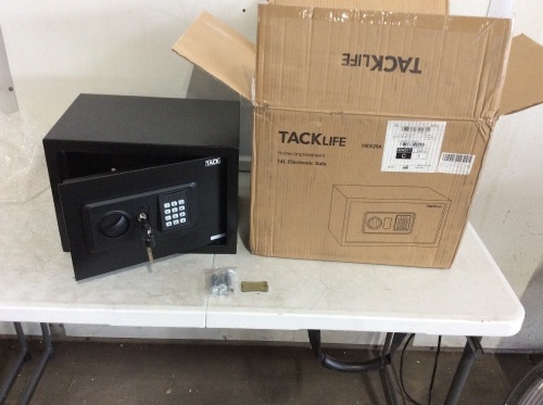 TACKLIFE HES25A Home Safe Digital Lock Box with Keypad Lock, Carbon Steel, 0.5 Cu. ft. - Appears New   - Lot 897