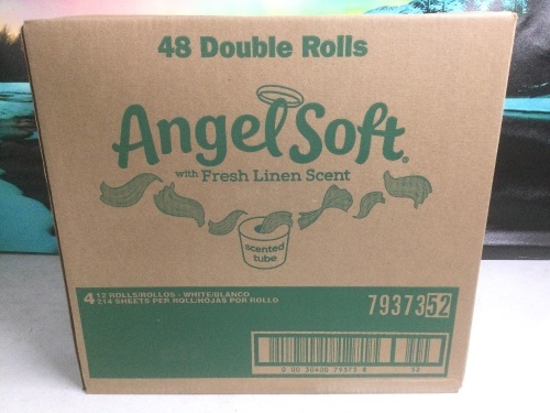 Angel Soft Toilet Paper with Fresh Linen Scent, 48 Double Rolls - New - Lot 879