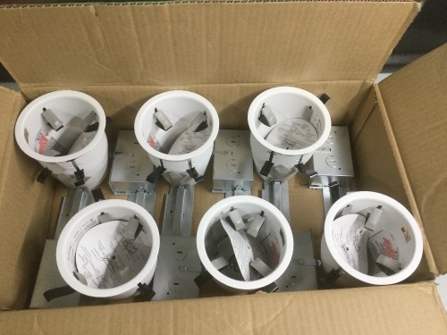 Halo White 4 in. W Plastic Recessed Lighting Housing, 6 Ct - New - Lot 690