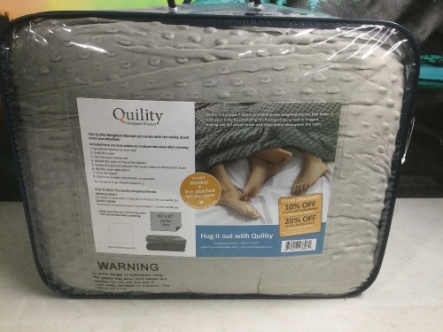 Quility 20 lb Weighted Blanket, 86" x 92" - New - Lot 727
