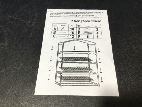 4-Tier Greenhouse - Appears New - Lot 317