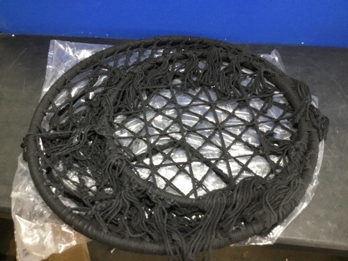 Black Macrame Swing - Appears New  - Lot 1035