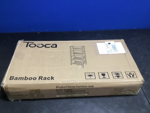 Tooca 4 Tier Bamboo Ladder Shelf Plant Stnad - E-Comm Return, Unknown Condition  - Lot 1065