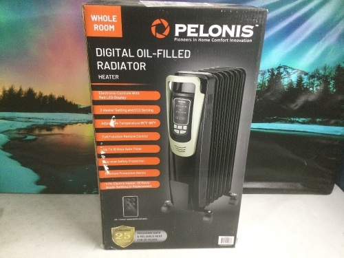 Pelonis Digital Oil-Filled Radiator Heater - New/Unopened - Lot 1165