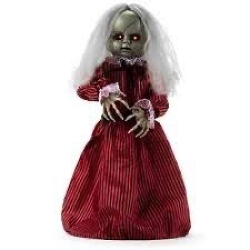 Haunted Holly Animatronic Roaming Doll Halloween Decoration w/ Light-Up Eyes - Lot 2854