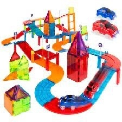 105-Piece Kids Magnetic Building Tiles Set - Lot 2884