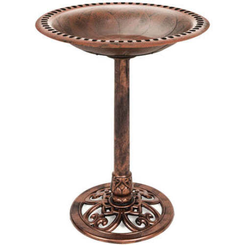 Vintage Outdoor Garden Bird Bath w/ Fleur-de-Lis Accents - Lot 3152
