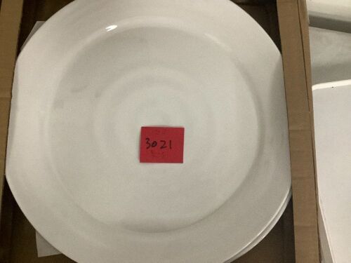 2 Pack of White Dinner Plates - Lot 3021