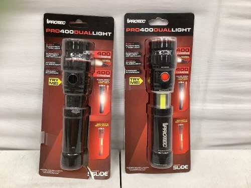 Lot of (2) iProtec Flashlights, Untested, E-Comm Return - Lot 386