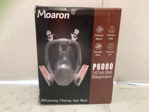 Moaron Full Face Mask Respirator, Appears New - Lot 537