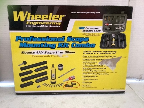 Wheeler Scope Mounting Combo Kit, E-Comm Return, Retail 119.99 - Lot 100