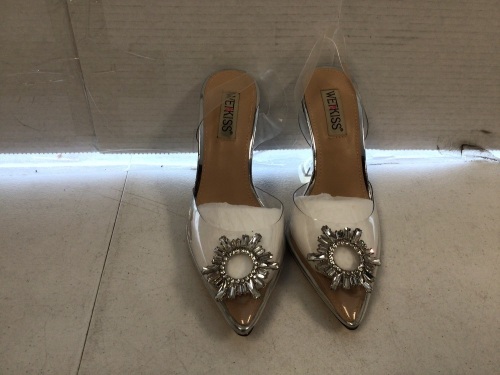 Wet Kiss, Women's Clear Heels , Size 7, Appear New,  - Lot 500