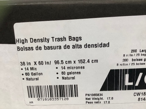 Lot of (2) Boxes of Trash Bags, E-Comm Return - Lot 225