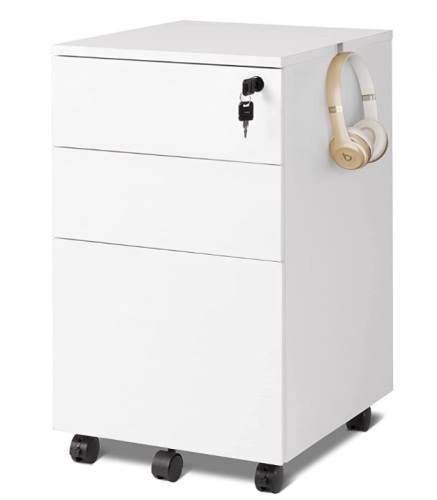 DEVAISE 3 Drawer Rolling File Cabinet, Appears New - Lot 313