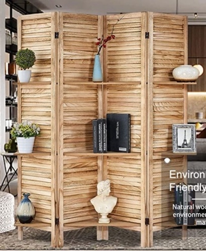 ROSE HOME FASHION Wood Room Divider, May Vary From Stock Photo, Appears New - Lot 361