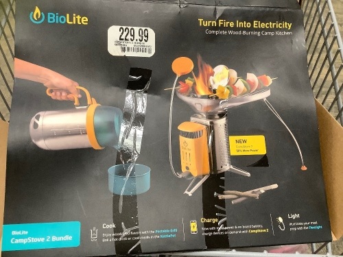 BioLite Camp Stove Bundle, Powers Up, E-Comm Return - Lot 220