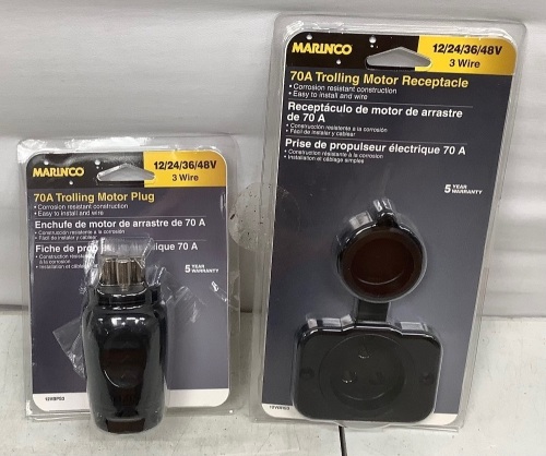 Marinco 70A Trolling Motor Plug & Receptacle, Appears New - Lot 334
