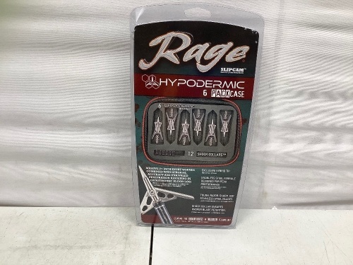 Rage Hypodermic Broadheads, Zipper on Case is Broken, E-Comm Return - Lot 340