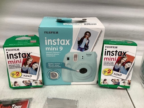 FujiFilm Instax Mini 9 & Accessories, Untested, Appears New - Lot 257