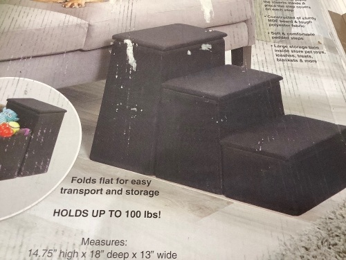 Fold Away Steps and Storage, Appears New - Lot 349
