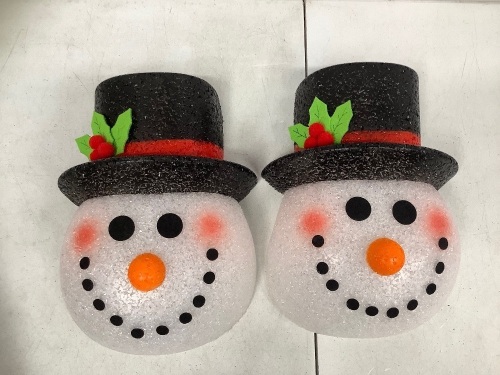 Lot of (2) Decorative Snowmen, Appears new - Lot 487