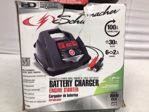 Schumacher, Automatic Battery Charger, Powers Up, E-Comm Return - Lot 50