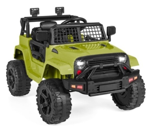 12V Kids Ride-On Truck Car w/ Parent Remote Control, Spring Suspension, Green - Lot 22