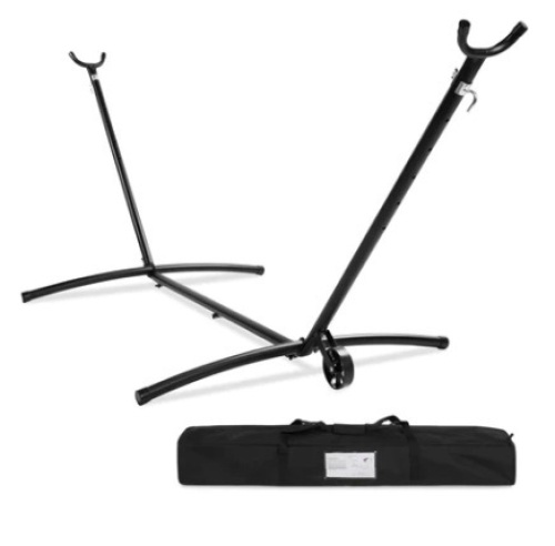 Portable Heavy-Duty Steel Hammock Stand w/ Built-In Wheel, Case - 9ft, Appears New - Lot 42