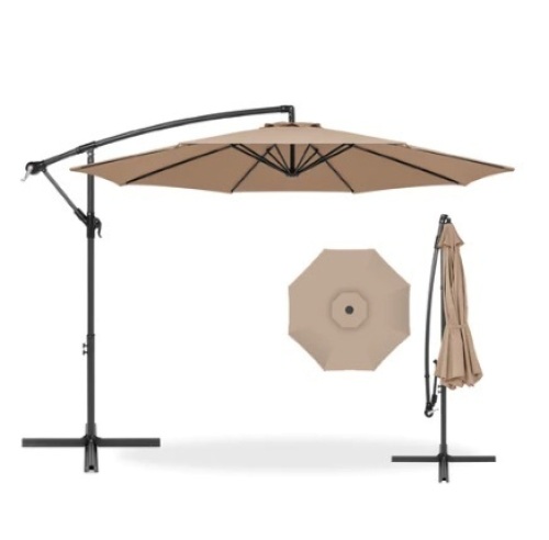 Offset Hanging Patio Umbrella - 10ft, Tan, Appears New - Lot 43