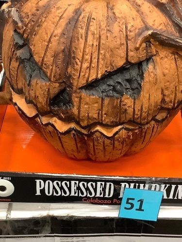 Halloween Decor, Possessed Pumpkin, Appears New - Lot 51
