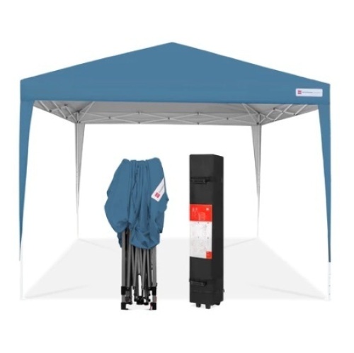 Outdoor Portable Pop Up Canopy Tent w/ Carrying Case, 10x10ft, Blue, Appears New - Lot 74