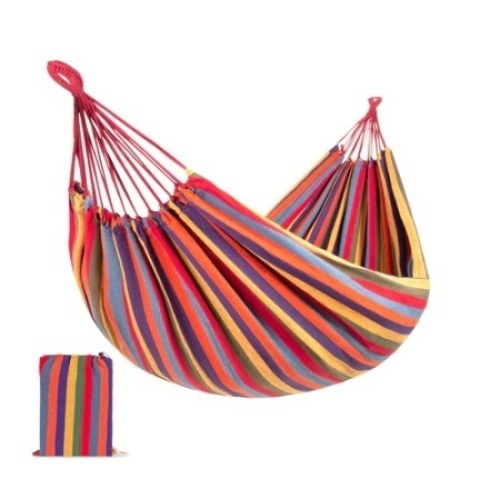 2-Person Brazilian-Style Double Hammock w/ Portable Carrying Bag, Rainbow, Appears New - Lot 78