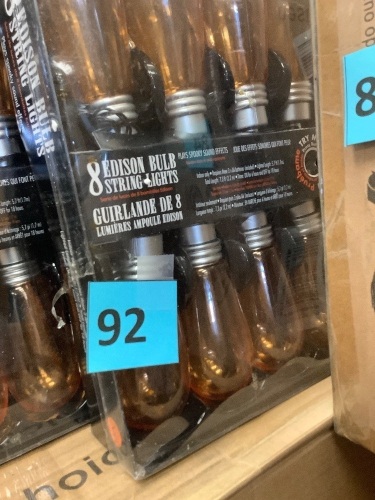 8 Edison Bulb String Lights - Lot 92