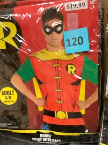Robin Shirt w/ Cape, Adult S/M - Lot 120