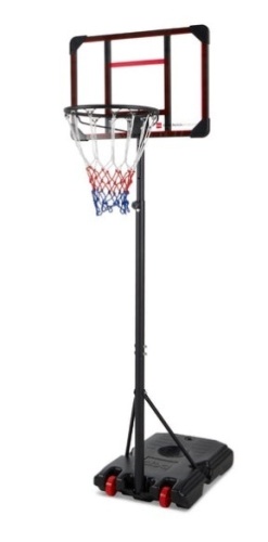 Kids Height-Adjustable Basketball Hoop, Portable Backboard System w/ Wheels, Clear Backboard - Lot 171
