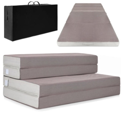 Folding Portable Mattress Topper w/ Plush Foam - 4in - Lot 194