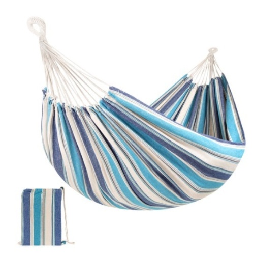 2-Person Brazilian-Style Double Hammock w/ Portable Carrying Bag, Ocean - Lot 244