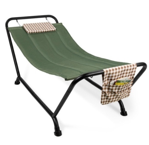 Outdoor Patio Hammock for Backyard, Garden w/ Stand, Pillow, Storage Pockets, Green - Lot 291