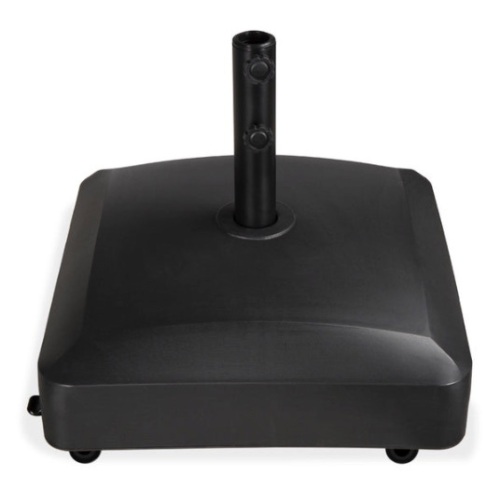 Fillable Mobile Umbrella Base Stand w/ 4 Wheels, 2 Locks, 137lb Capacity, Black - Lot 299