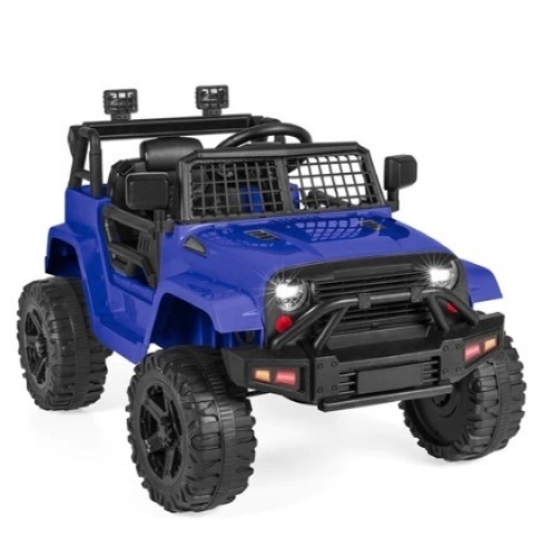 12V Kids Ride-On Truck Car w/ Parent Remote Control, Spring Suspension, Blue - Lot 358