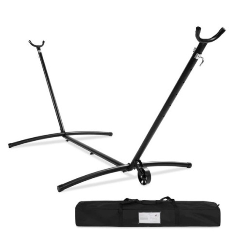 Portable Heavy-Duty Steel Hammock Stand w/ Built-In Wheel, Case - 9ft - Lot 383