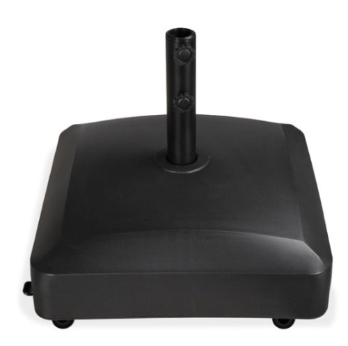 Fillable Mobile Umbrella Base Stand w/ 4 Wheels, 2 Locks, 137lb Capacity, Black - Lot 387